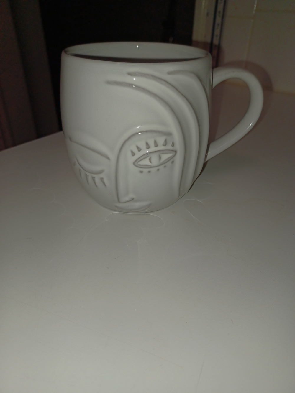 Starbucks Ceramic White Face Mug - Home Dining